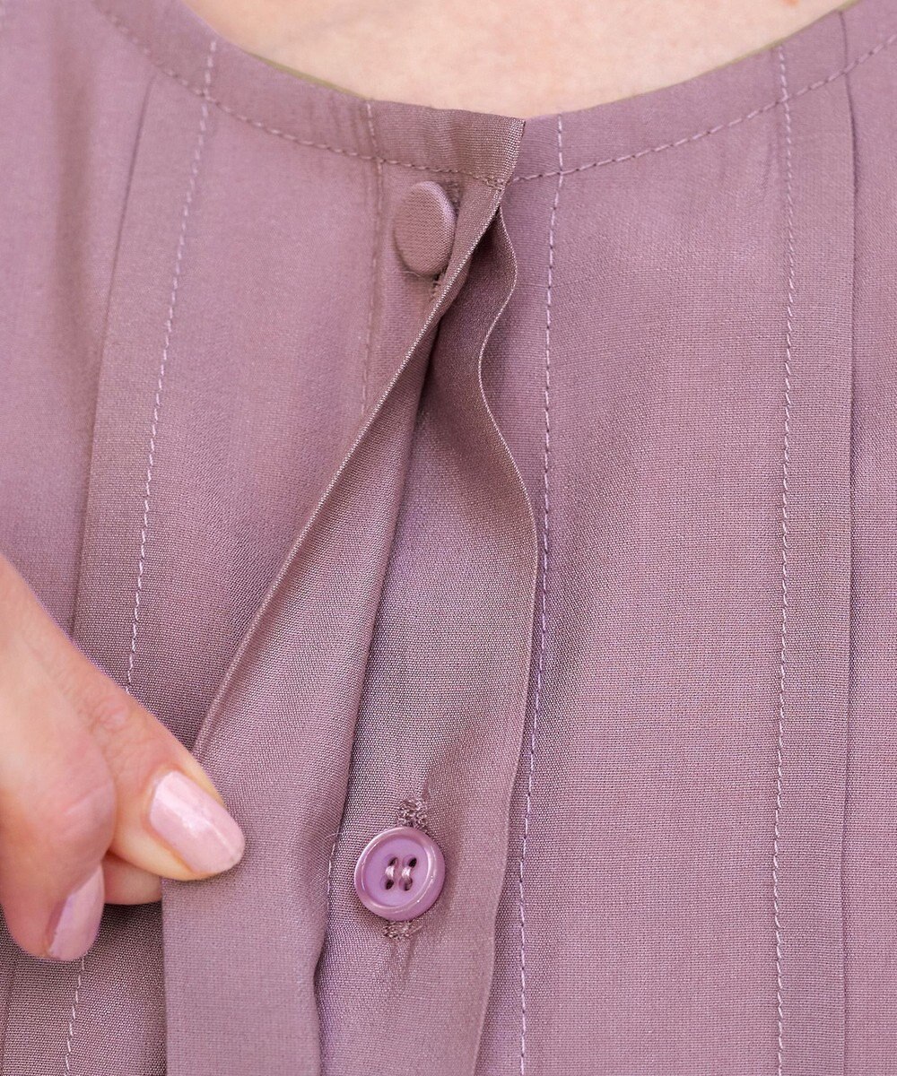 Tiaclasse 【洗える】シアーピンタックブラウス 