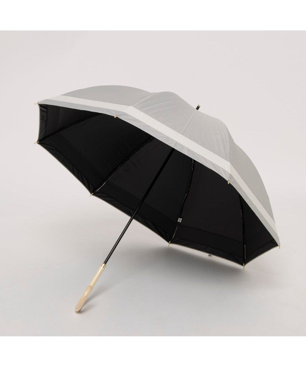 UNBILLION カシュネ cachenez / 【晴雨兼用】【日傘】UV カット率99％以上 PU切り継ぎボーダーバルーンショートパラソル 