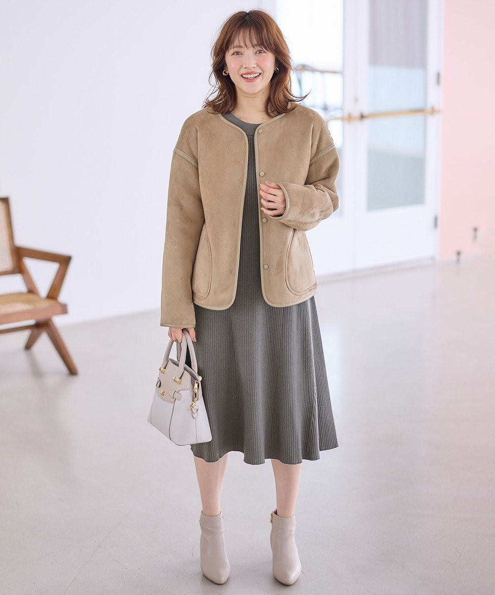 ANY SIS 【2WAY】リバーシブルショートボア アウター 