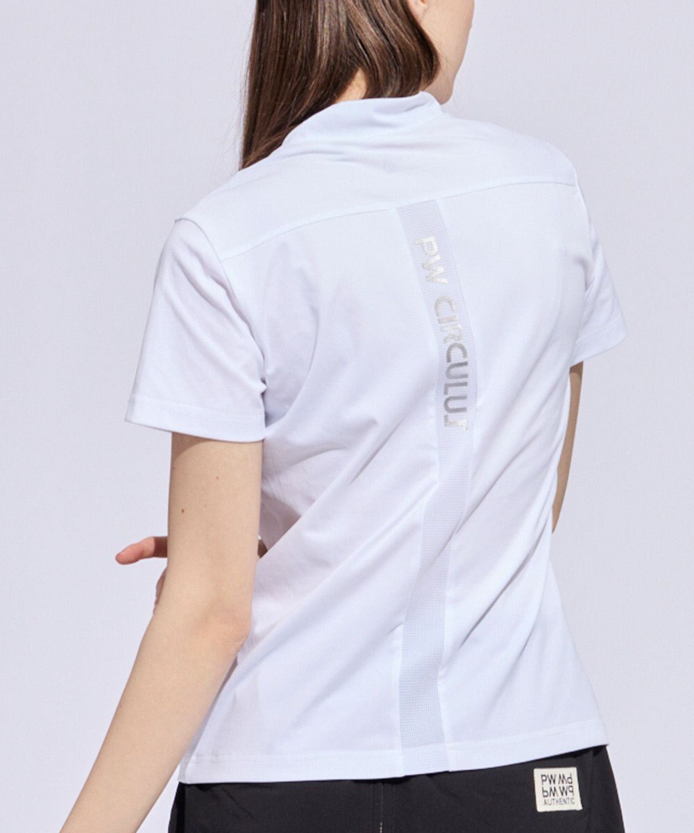 PW CIRCULUS 【WOMEN】メッシュコンビ モックネック  ゴルフウェア レディース 
