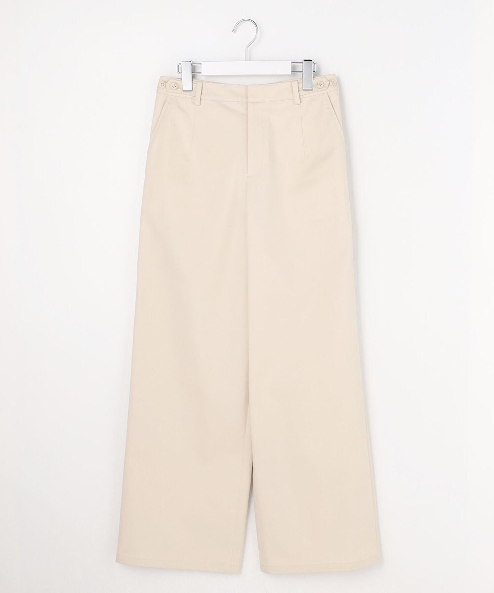 J.PRESS LADIES チノストレッチ ワイドパンツ 