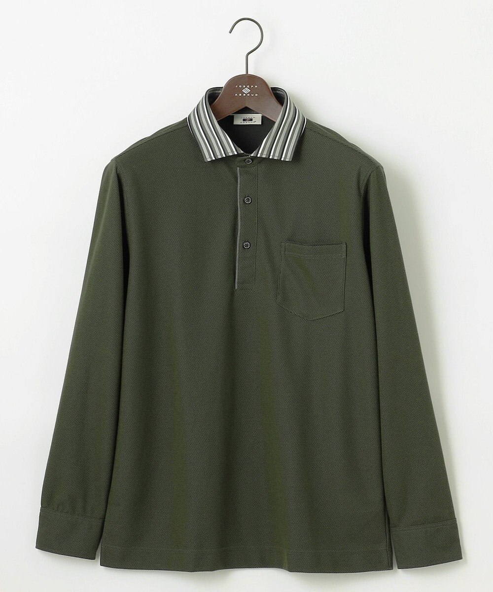 JOSEPH ABBOUD 【消臭などの高機能】オーガニックコットン ダディ 長袖 ポロシャツ 
