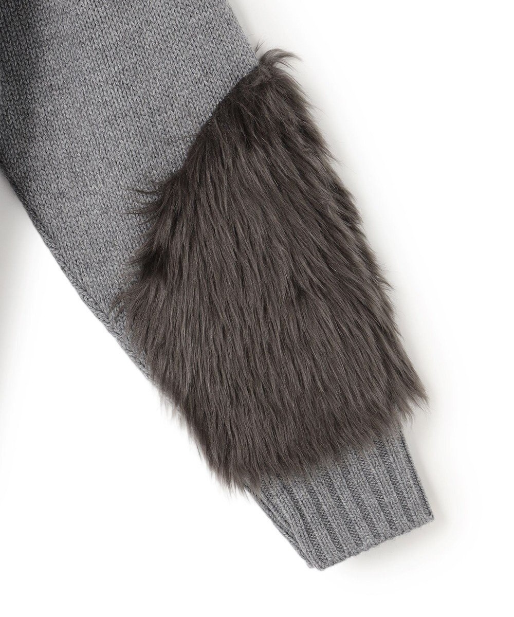 BEIGE， 【洗える・VERY NaVY12月号掲載】CHESTER / フェイクファークルーネックニット 