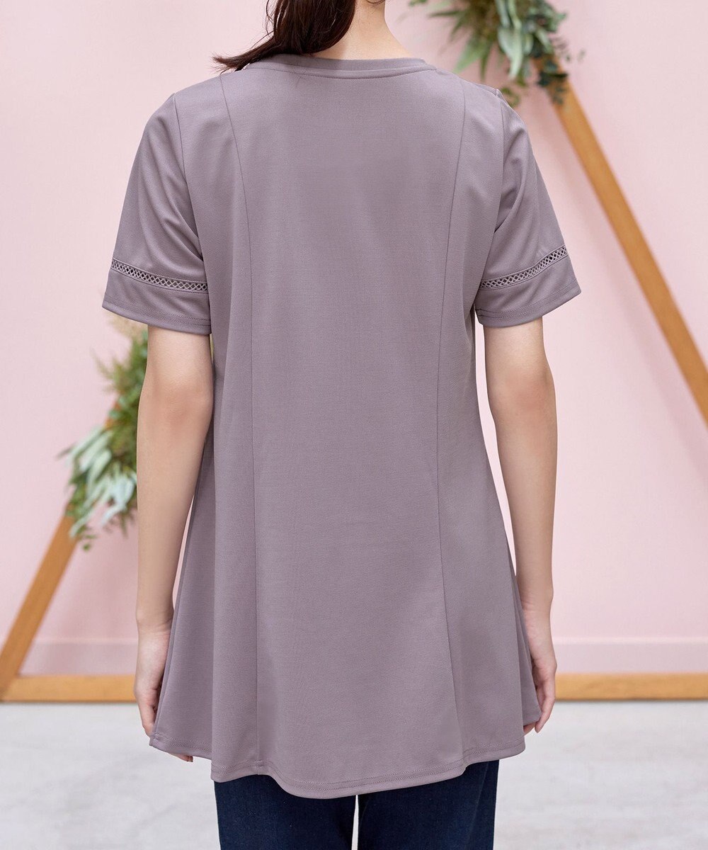 Tiaclasse 【洗える・接触冷感・紫外線ケア・サラごこち】はしごレースチュニック 