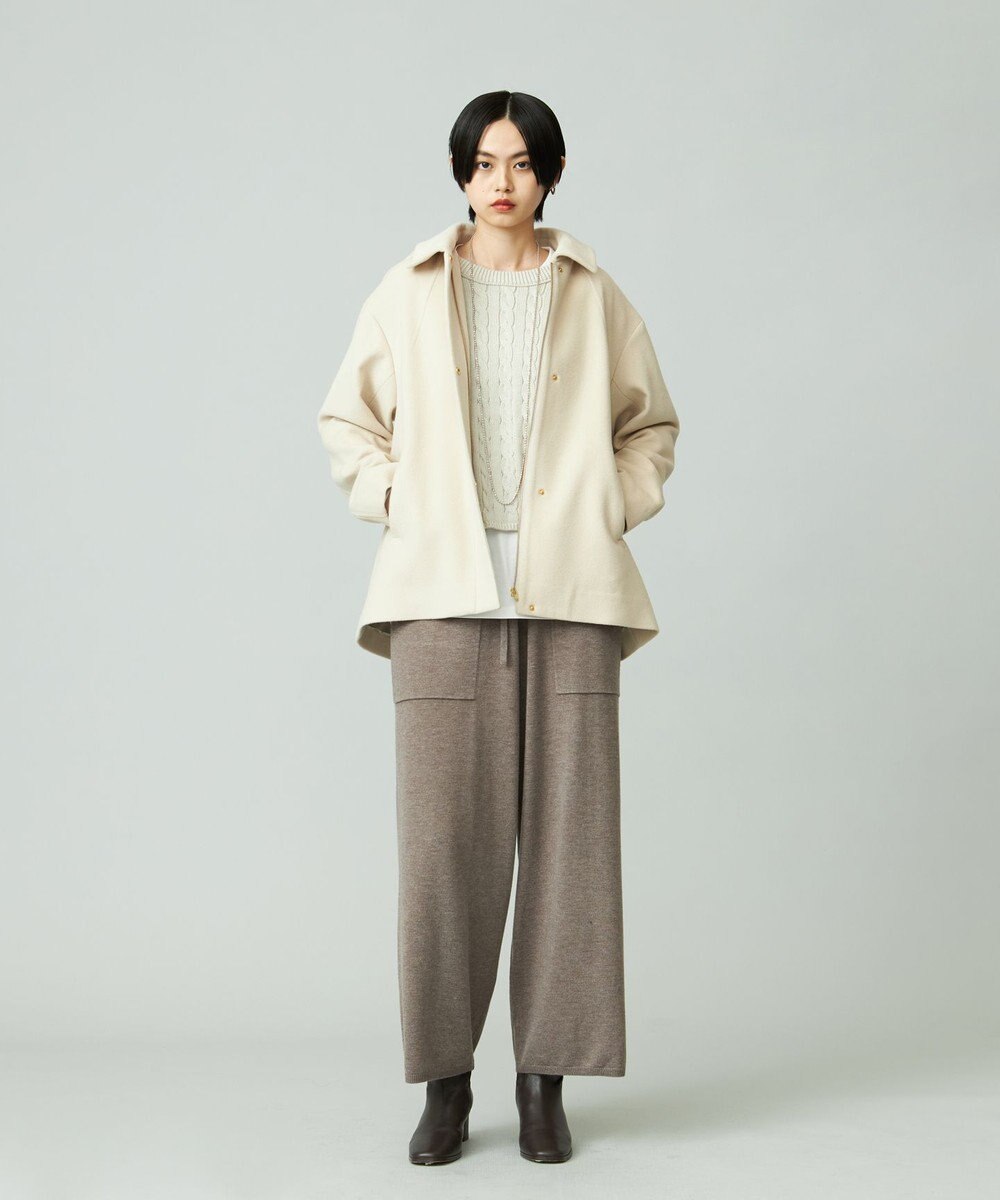 J.PRESS YORK STREET 【WOMEN】2WAY ウールアンゴラ ビーバーショートコート 