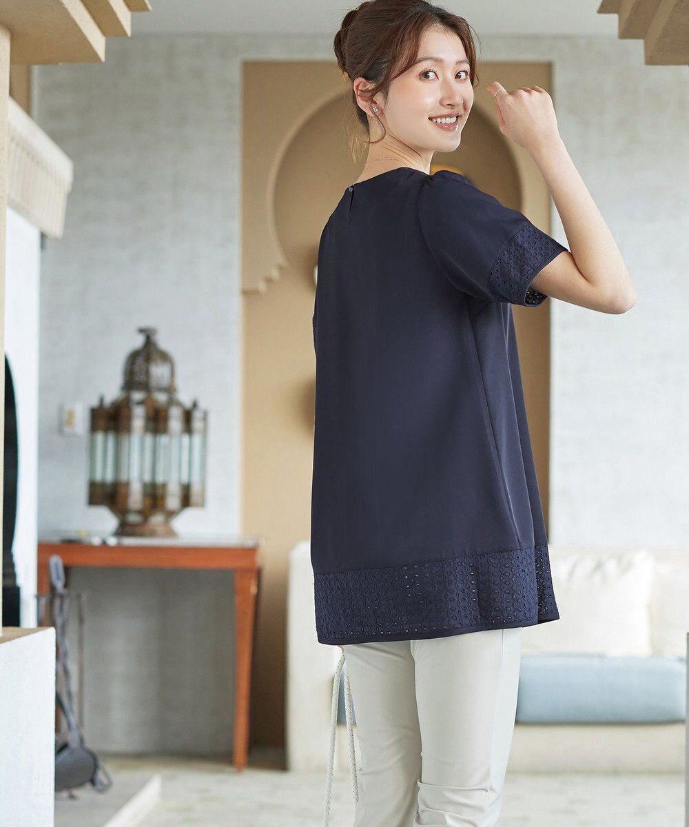 Tiaclasse 裾レース切替チュニック 