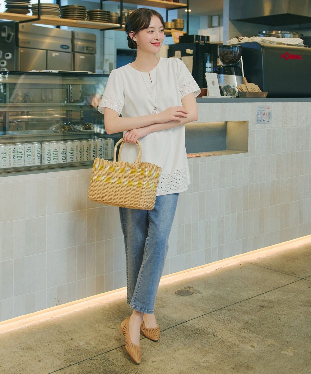 Tiaclasse 裾レース切替チュニック 