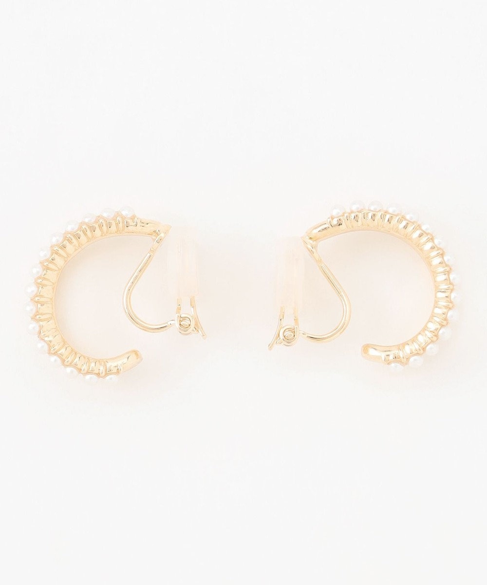 組曲 パールライクメタルアーチ イヤリング 