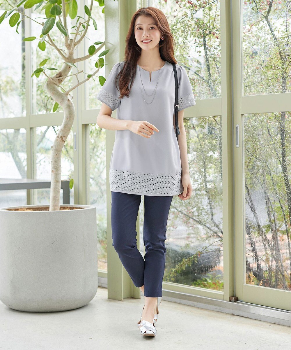 Tiaclasse 裾レース切替チュニック 