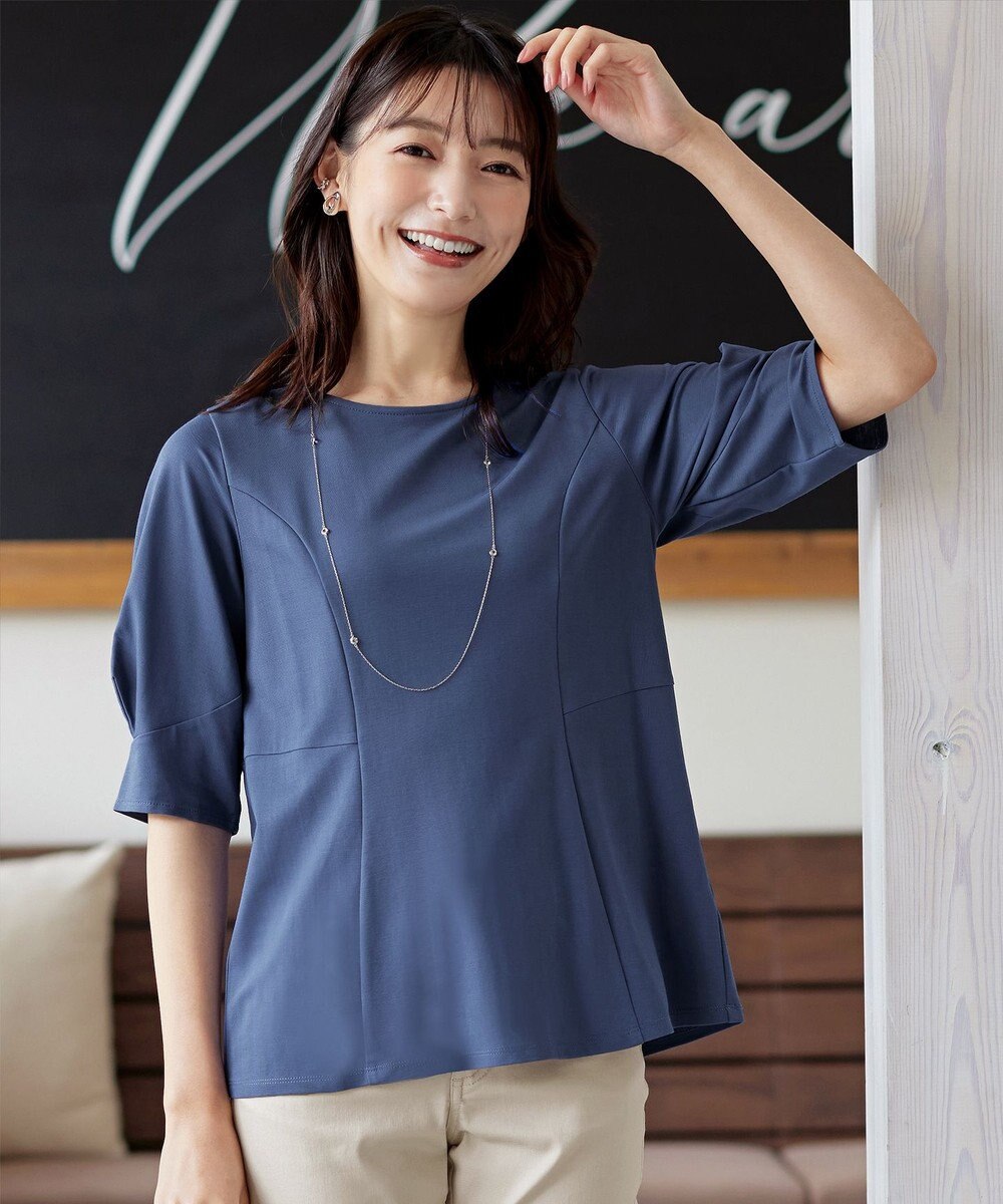 Tiaclasse L 【洗える】マトンスリーブカットソートップス 