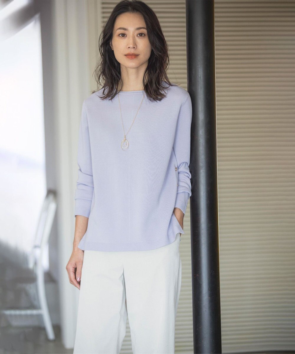 J.PRESS LADIES L 【洗える・吸水速乾・接触冷感】リネンツイル パンツ 