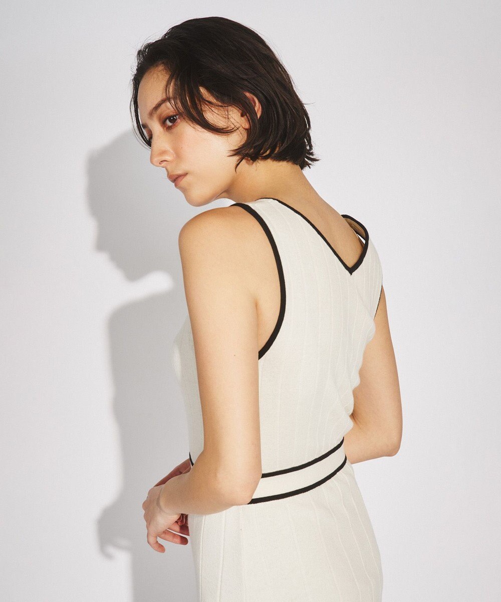 GRACE CONTINENTAL メッシュヘムニットワンピース 