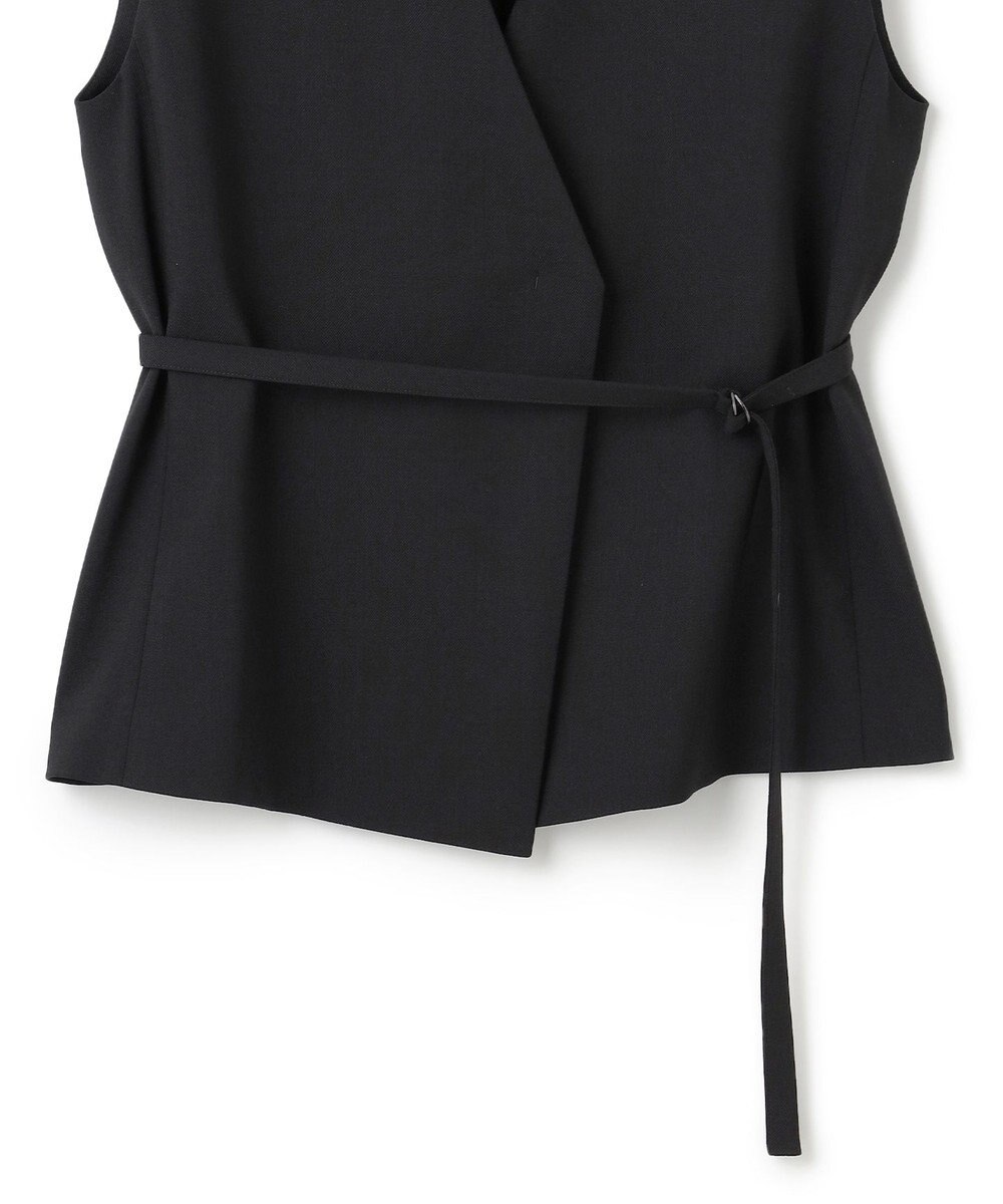 ICB L 【UVカット・洗える】ウール2WAYストレッチ Vネックベスト 