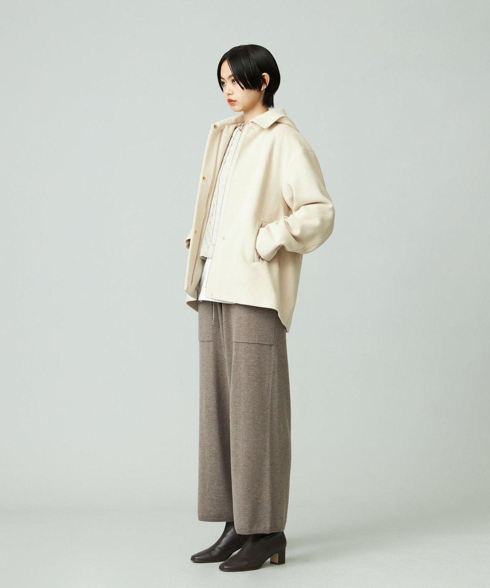 J.PRESS YORK STREET 【WOMEN】2WAY ウールアンゴラ ビーバーショートコート 