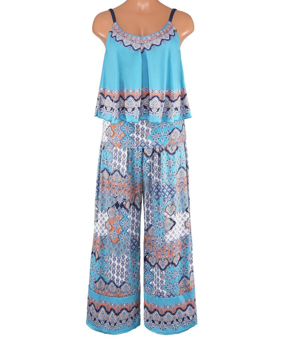 San-ai Resort（三愛水着楽園） ロングパンツセット水着　9M・11L　【Coral veil（コーラルヴェール）】 