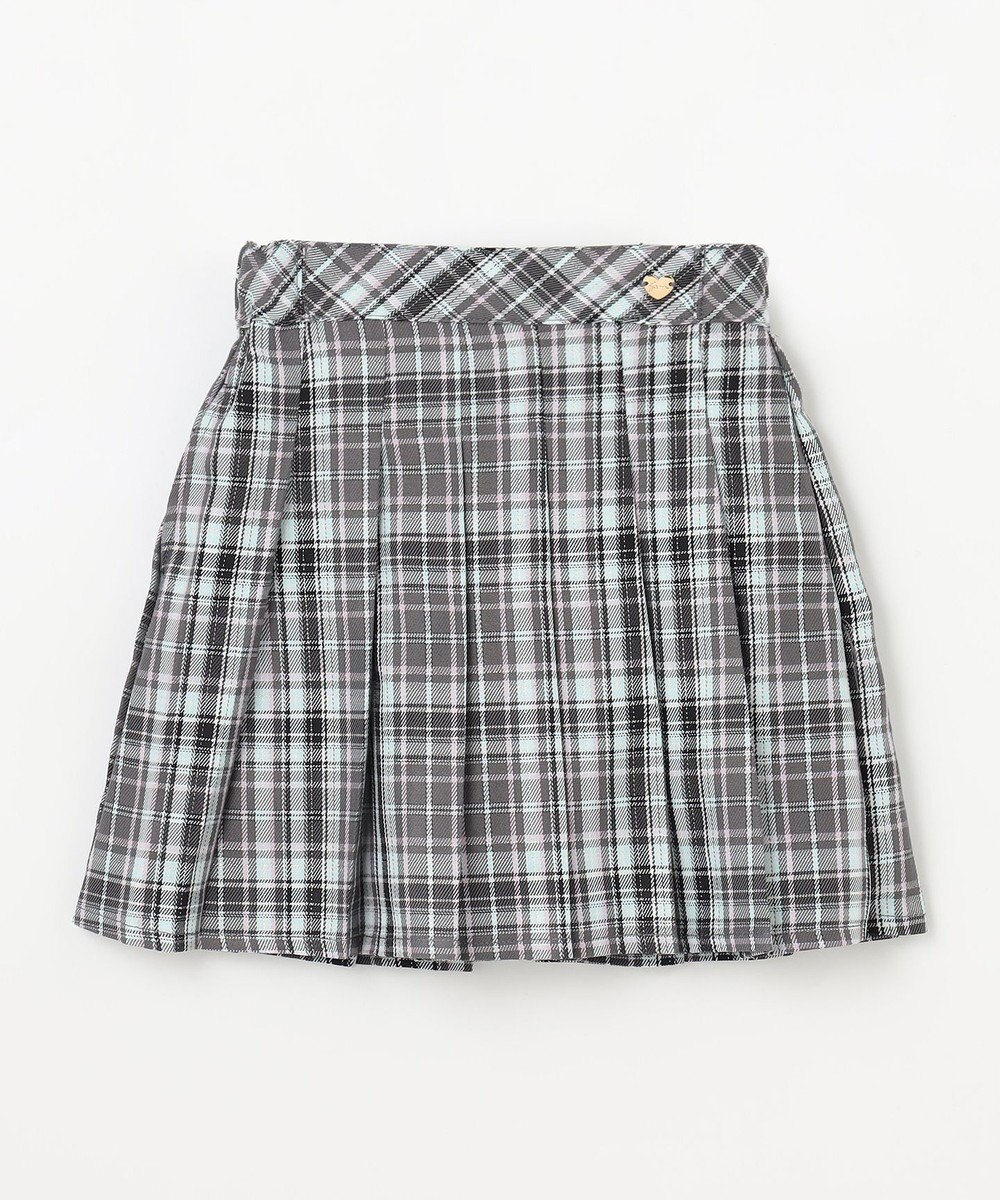 ANY KIDS ラメチェックプリーツスカパン 