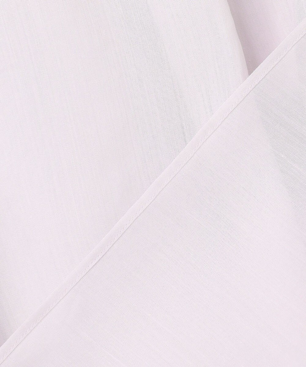 BEIGE， PAULINE / リネンヴィスコースフェイクレザー配色ブラウス 