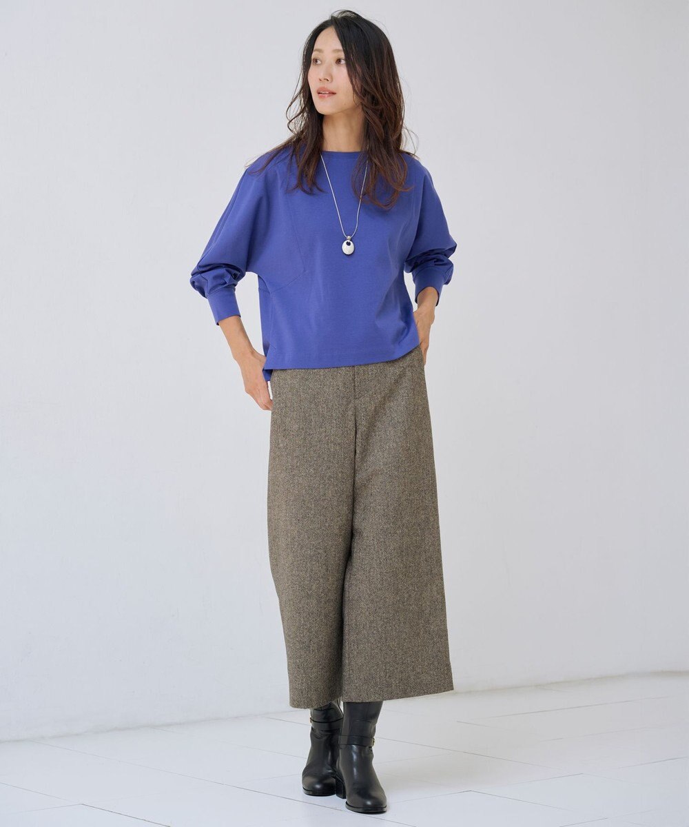 J.PRESS LADIES L ポンチ ボートネック カットソー 