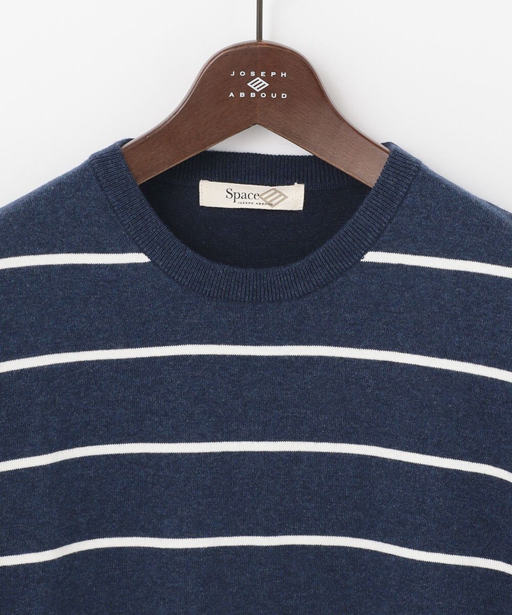 JOSEPH ABBOUD MOUNTAIN 【SPACE／UNISEX】OGコットンストレッチボーダー ニットTシャツ 