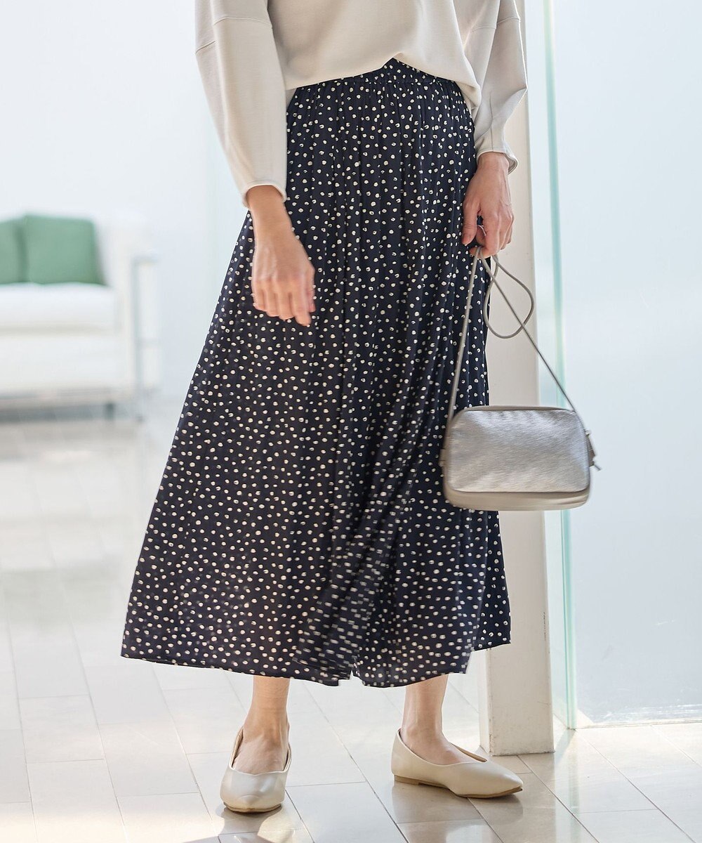 ANY 【ウエストゴム】ラップギャザースカーチョ 