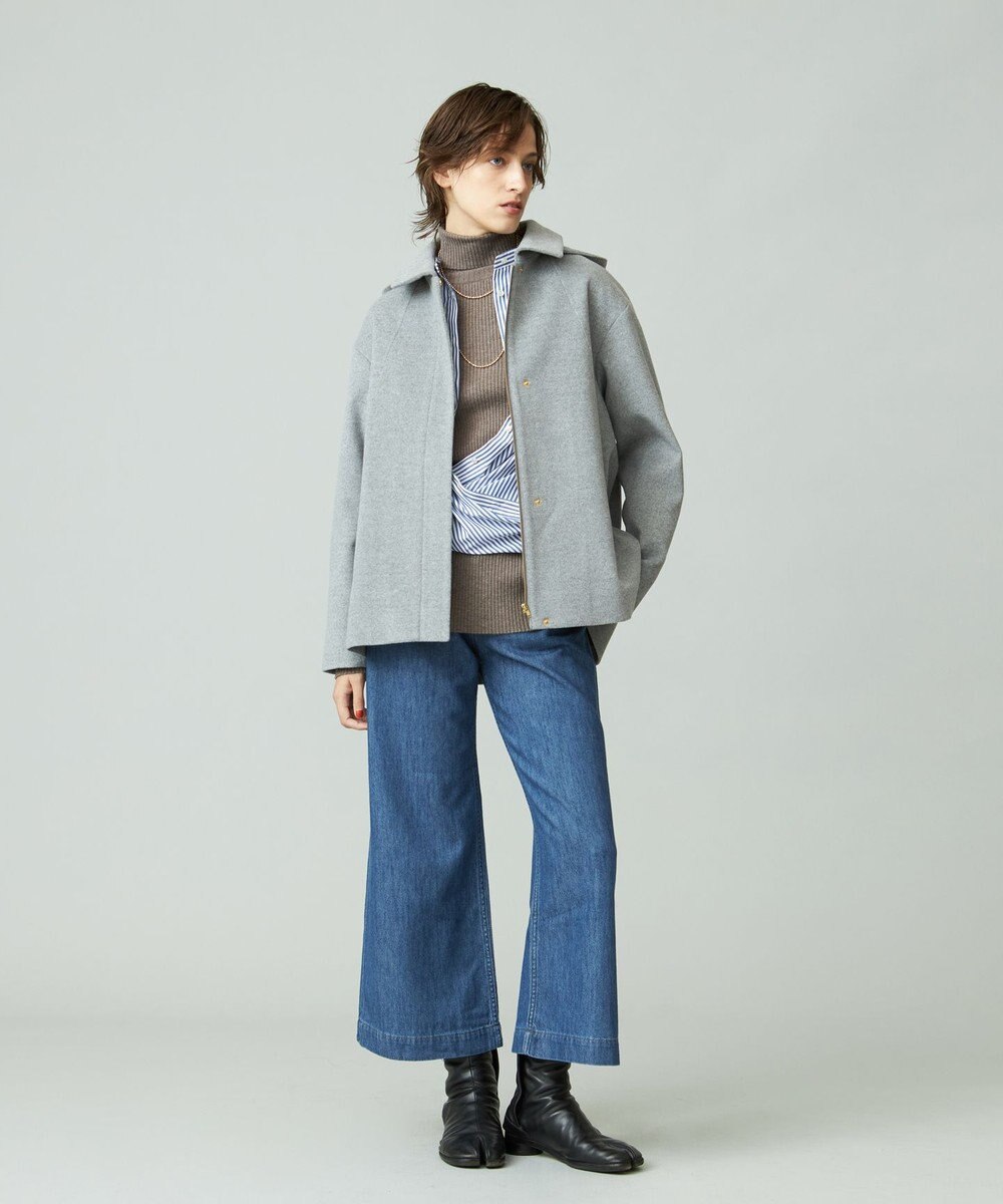 J.PRESS YORK STREET 【WOMEN】2WAY ウールアンゴラ ビーバーショートコート 