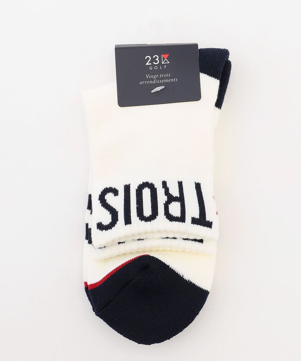 23区GOLF 【WOMEN】ロゴラインハーフソックス 15cm 