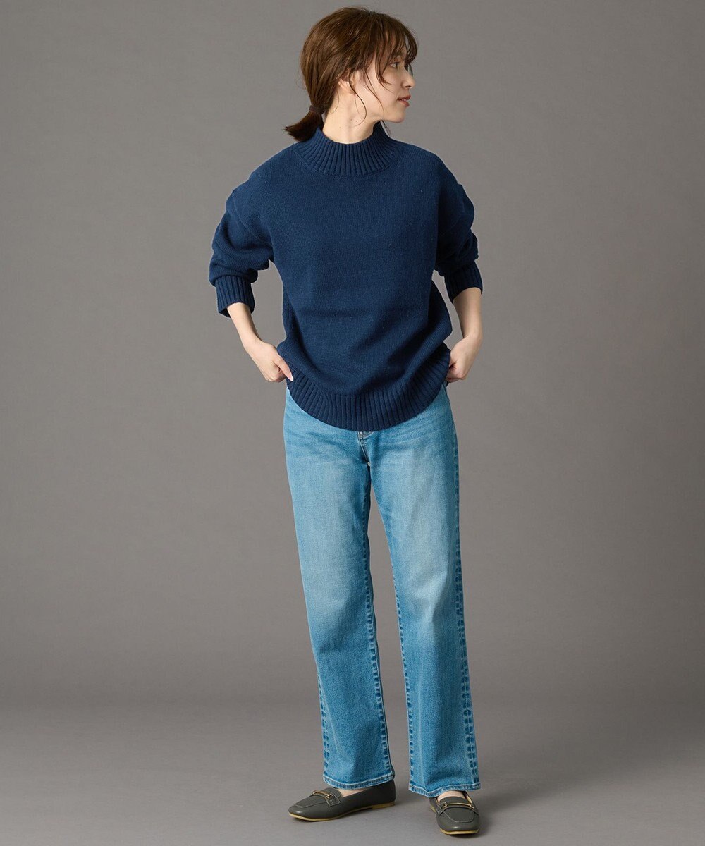 ANY L ラムウールボトルネックプルオーバー 