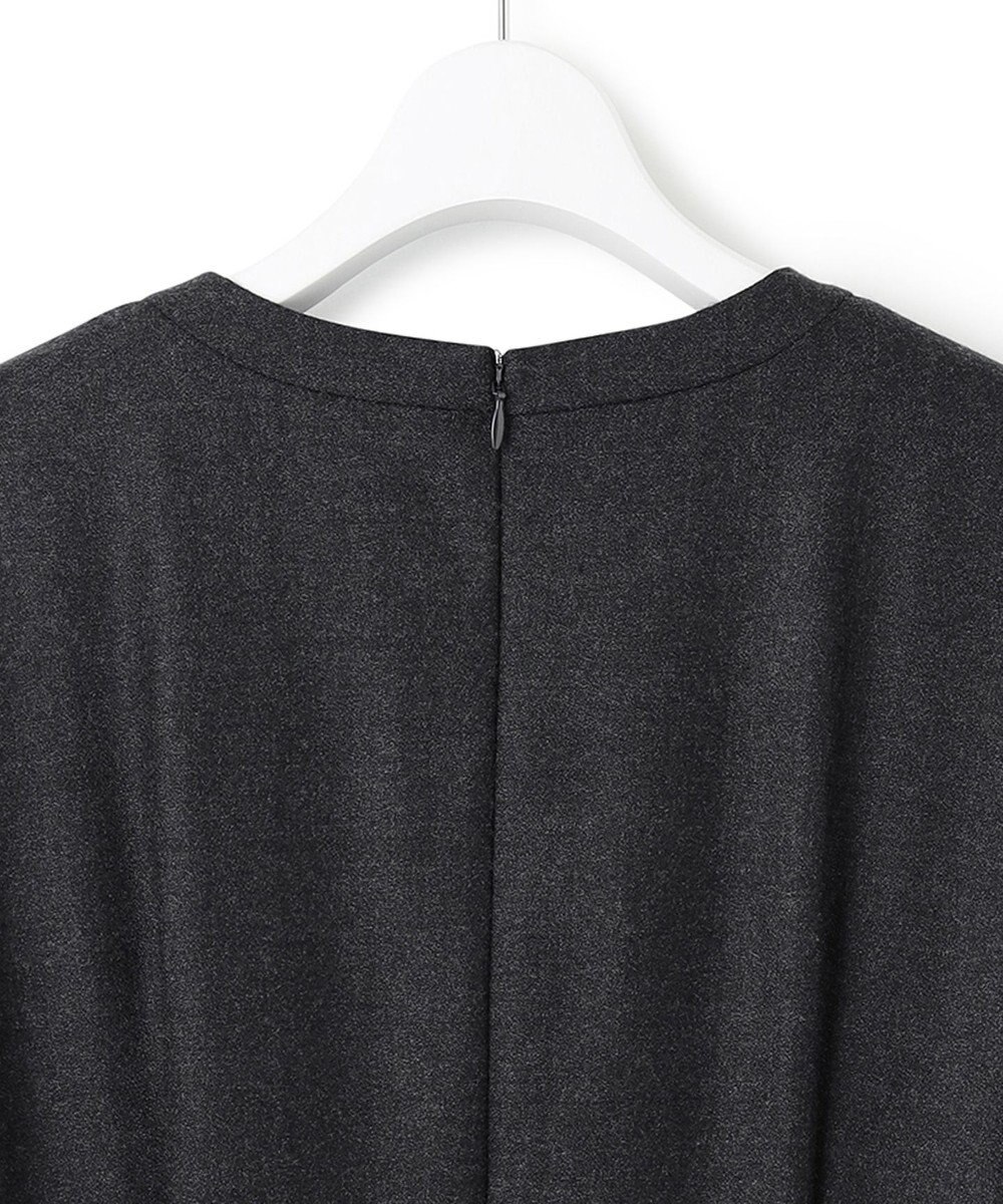 23区 L ウールジョーゼット フィットアンドフレア ワンピース 