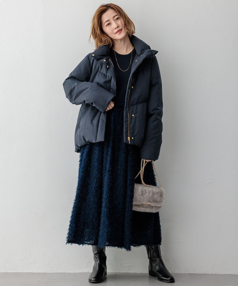 23区 【滝沢眞規子さん着用/一部店舗限定/洗える】ニットコンビジャカード ワンピース 