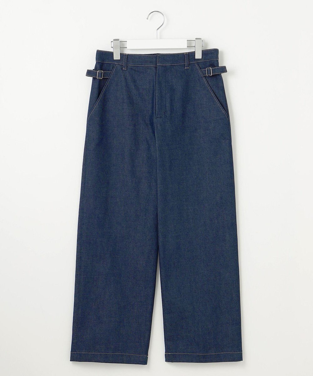 J.PRESS LADIES S 【洗える】ハイパワーデニムツイル ワイド パンツ 