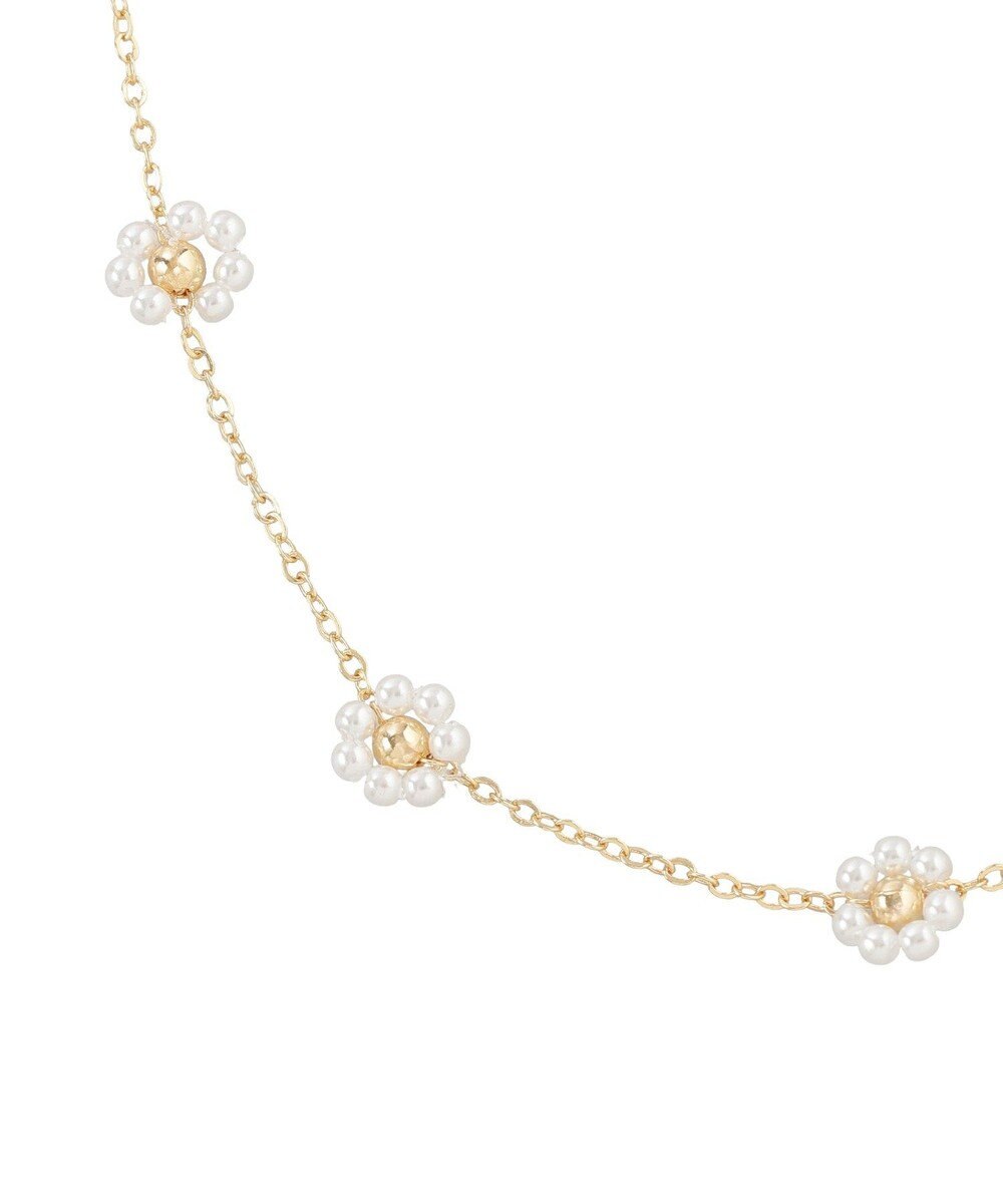 earth music&ecology ビーズフラワーネックレス 