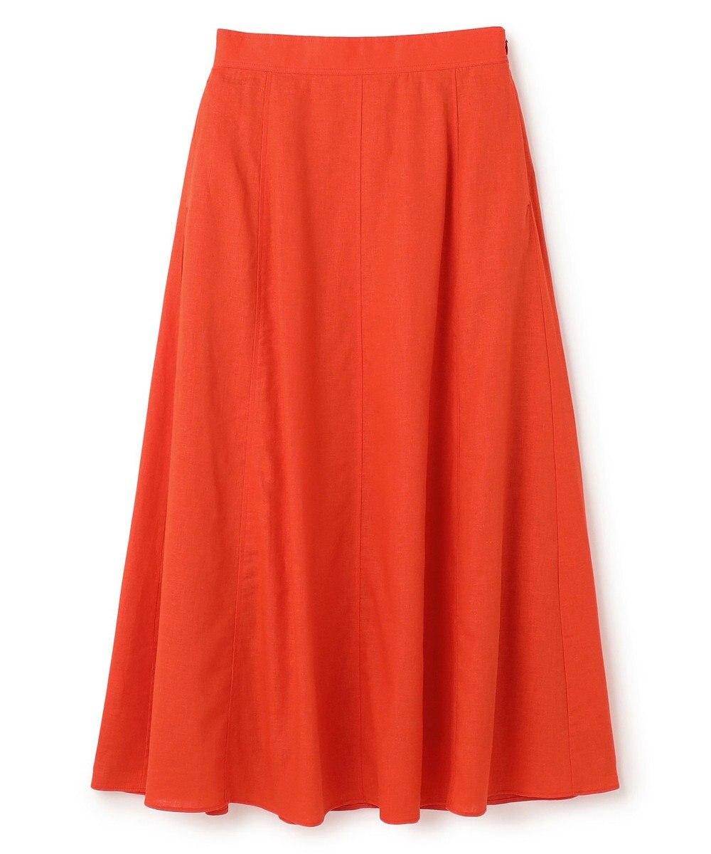 UNFILO リネンレーヨン セミフレアスカート 