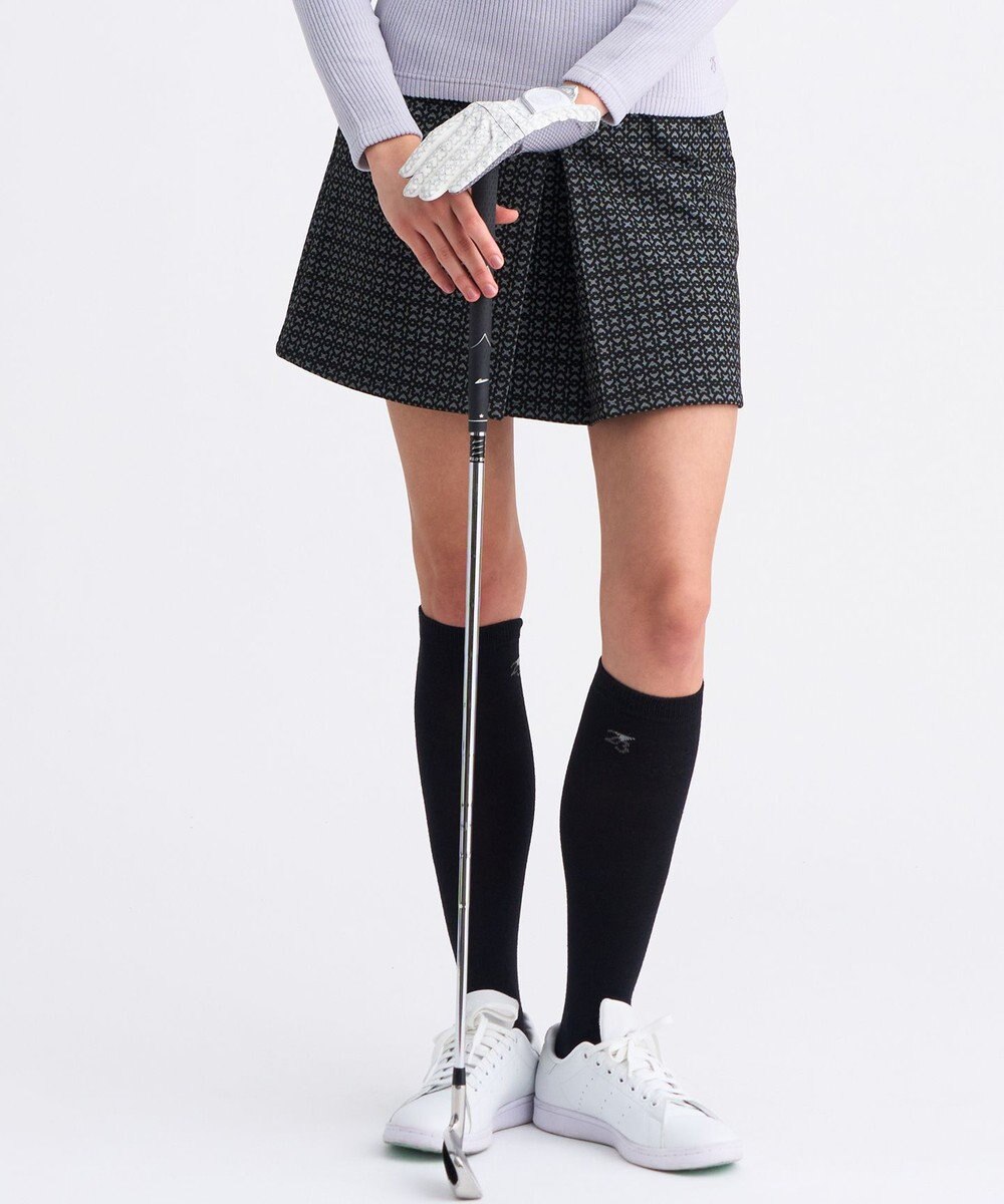 23区GOLF 【WOMEN】裏起毛ジャージースカート ストレッチ モノグラム 上品スタイル 