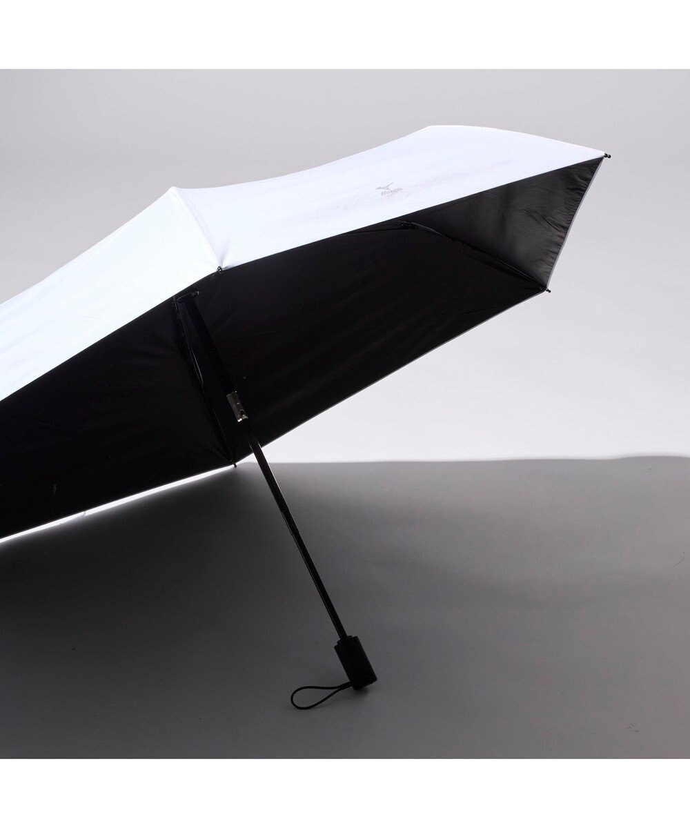 MOONBAT MIZUNO  (ミズノ) 無地 ロゴ 日傘 折りたたみ傘 自動開閉 1プッシュ パラソル 晴雨兼用 一級遮光 遮熱効果 遮光率100% UV遮蔽100% 高遮熱 