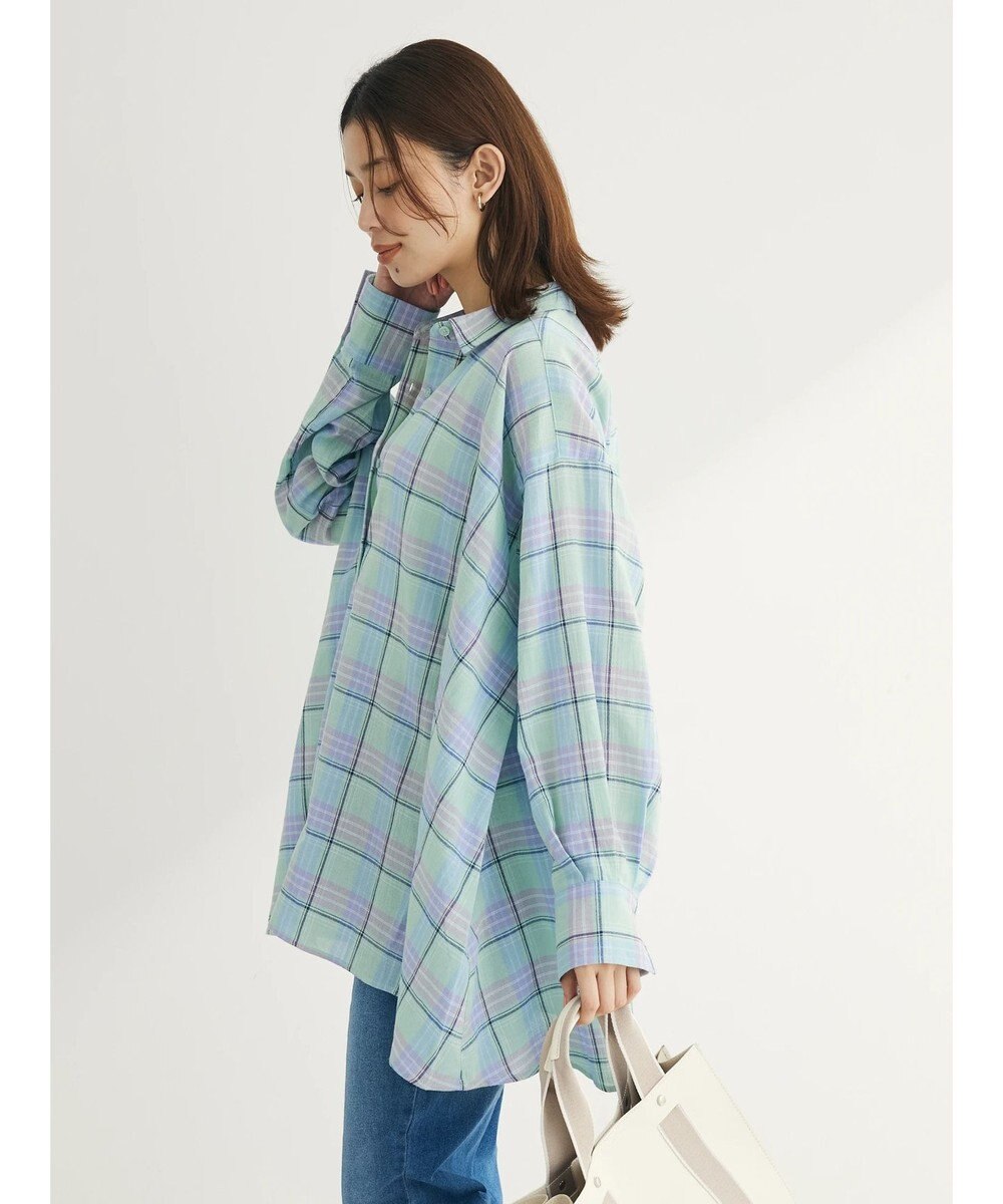 Green Parks チェック柄シャツチュニック 