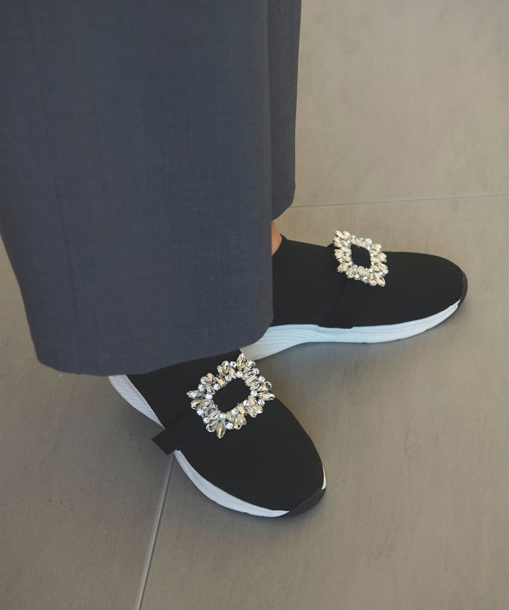 Feroux ビジュー付きニット スニーカー 