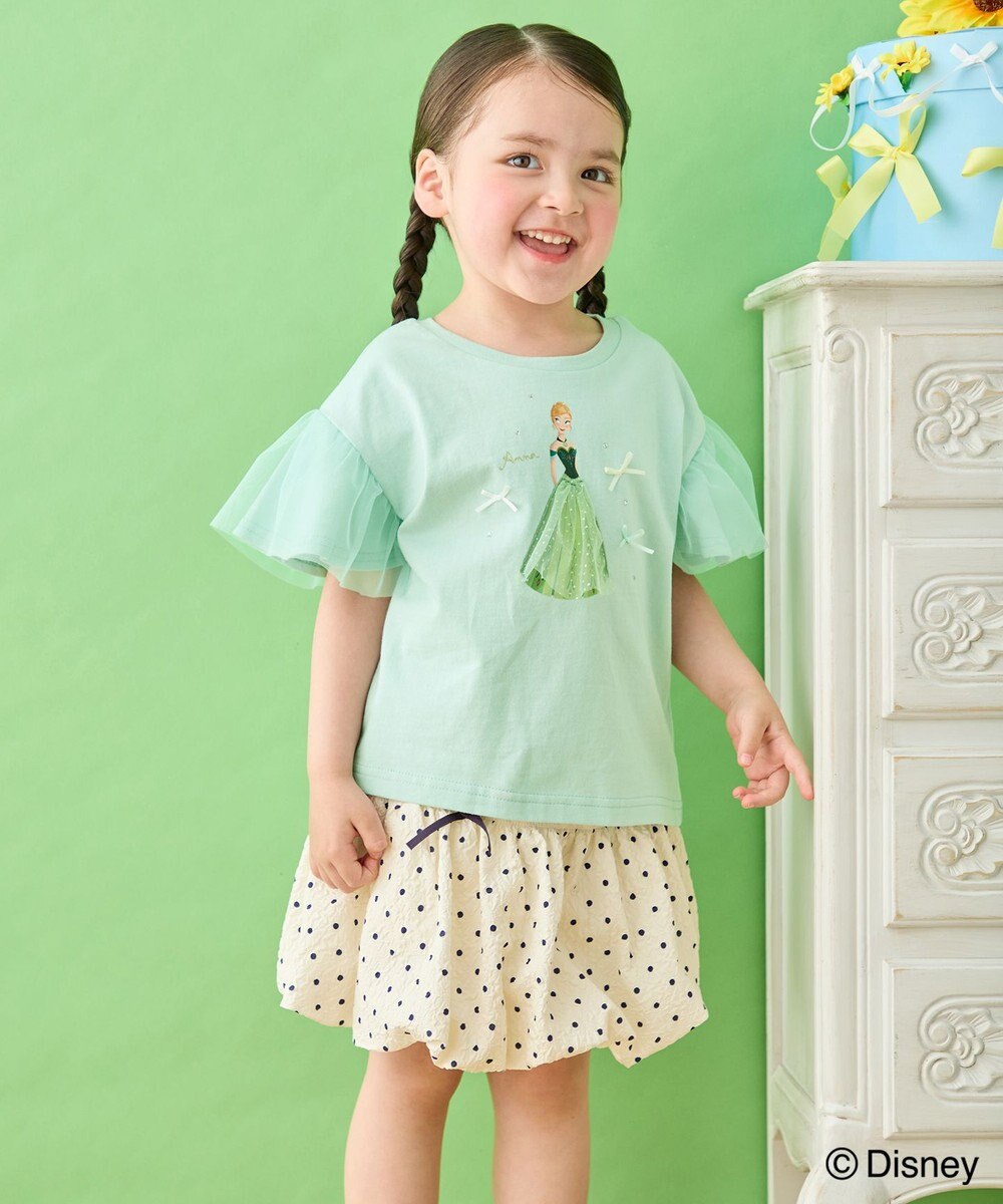 ANY KIDS 【ディズニー/FROZEN】【綿100%】袖チュール Tシャツ 