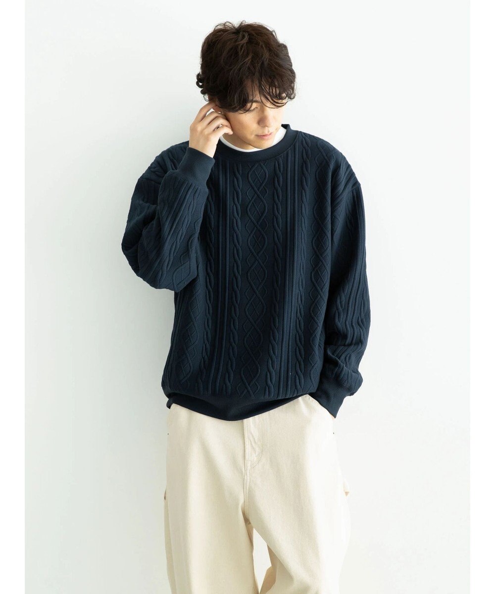 CRAFT STANDARD BOUTIQUE ケーブル柄カットプルオーバー1 