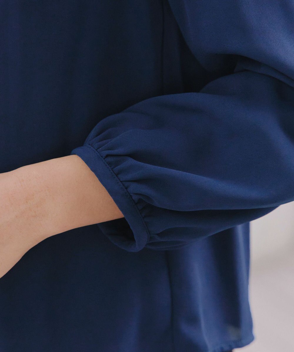 Tiaclasse 【スマート裏起毛】 ボウタイ風ブラウス 