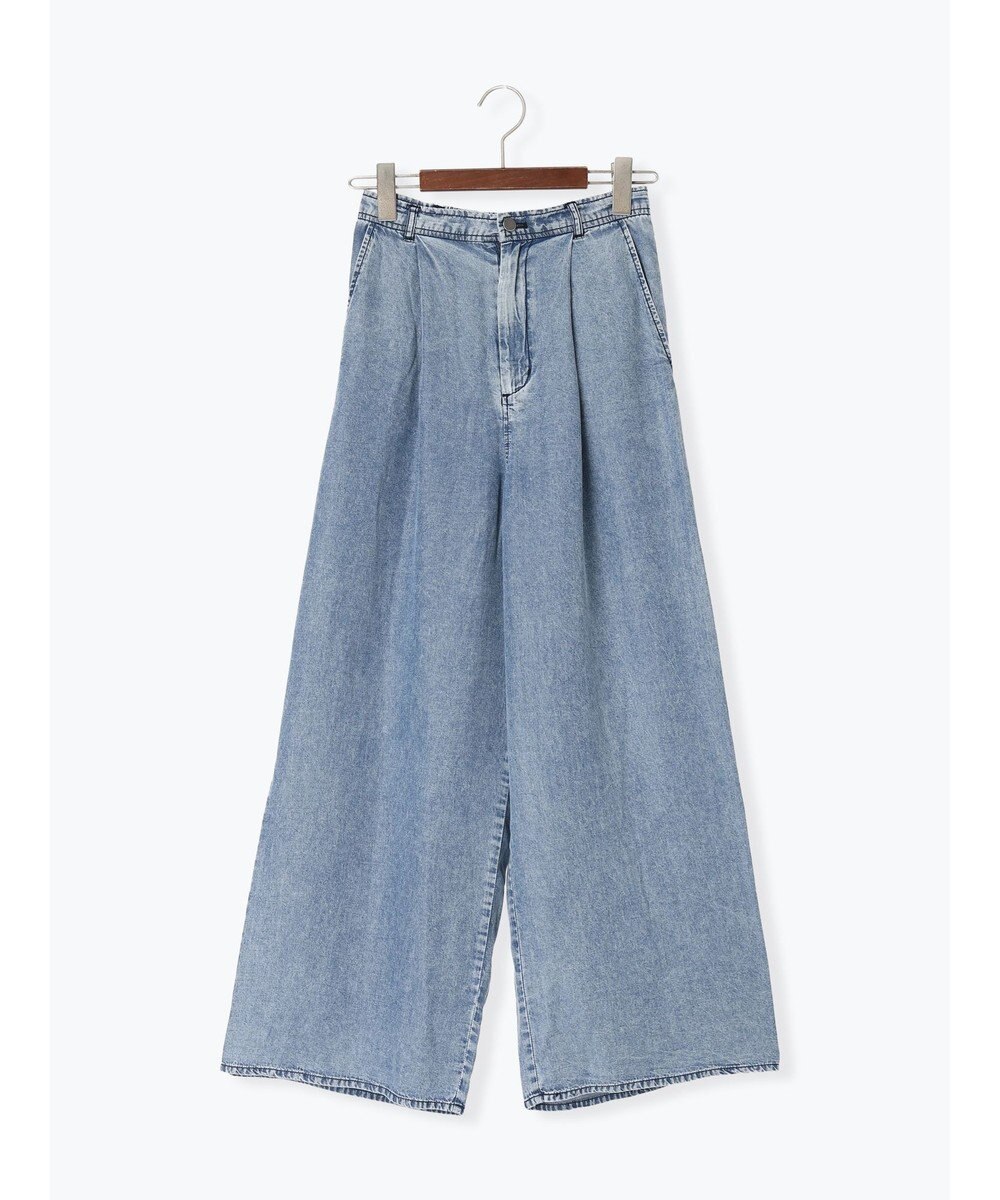 Te chichi ウォッシュデニムライクタックワイドパンツ(セットアップ可) 