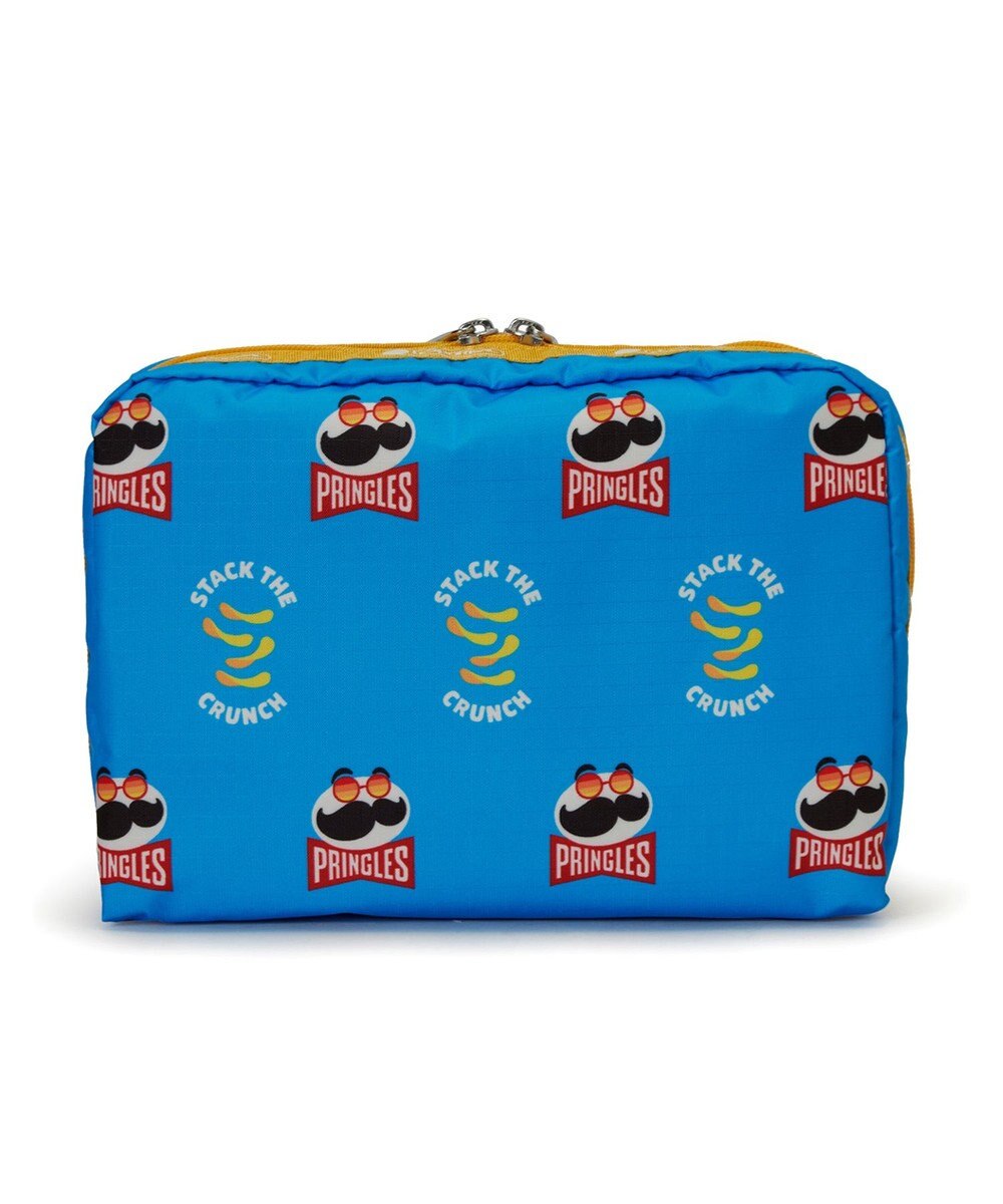 LeSportsac EXTRA LARGE RECTANGULAR COSMETIC/プリングルズブルーエクストラレクタンギュラーコスメティック 