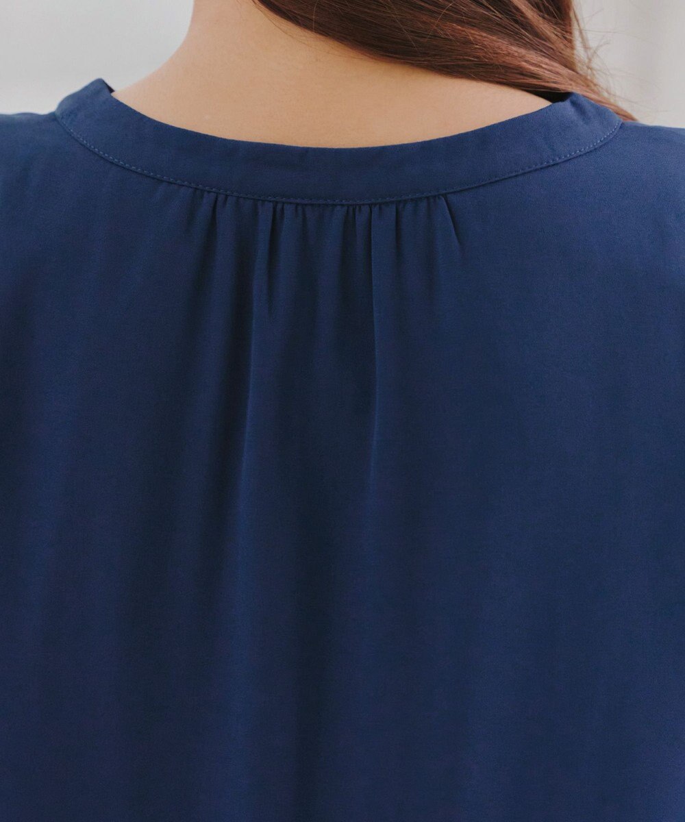 Tiaclasse 【スマート裏起毛】 ボウタイ風ブラウス 