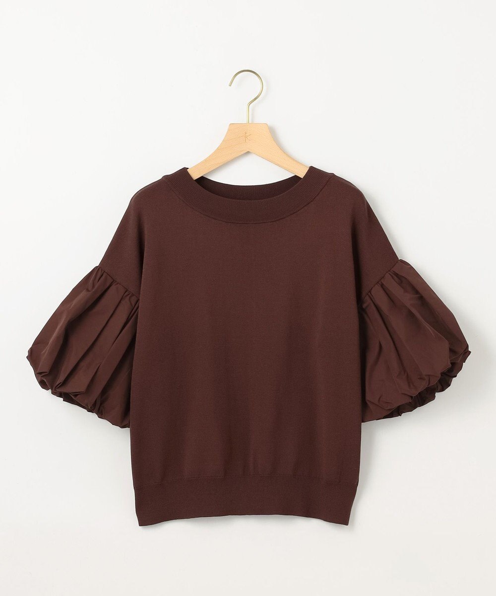 組曲 ストレッチクリアパフ袖 ニット 