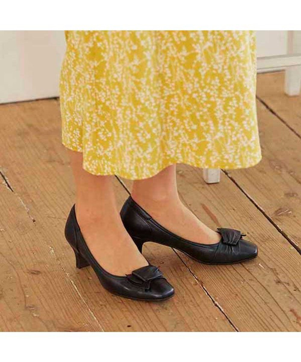 Riz raffinee <Riz raffinee>【高機能】スクエアドレープパンプス 