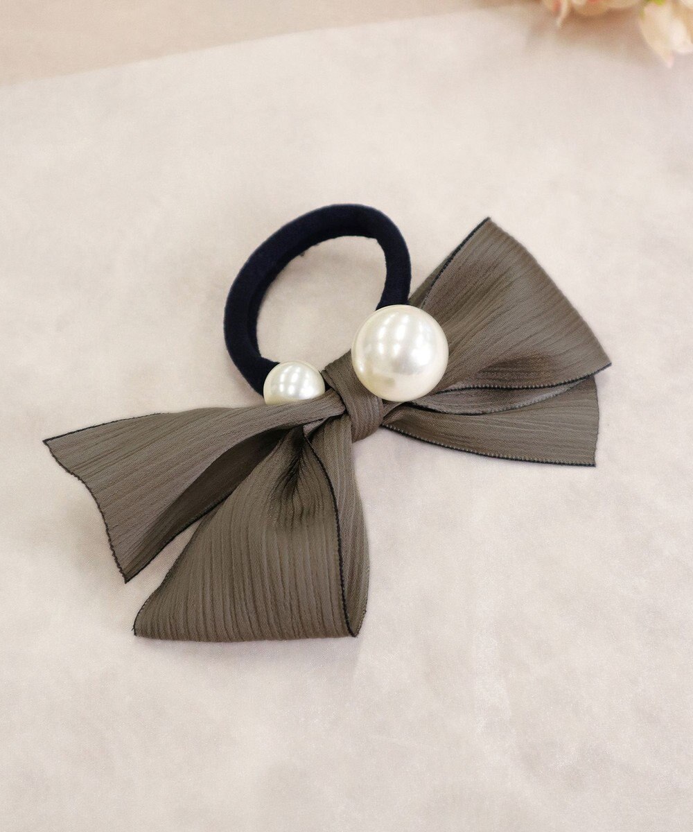 Tiaclasse パール×リボンヘアゴム 