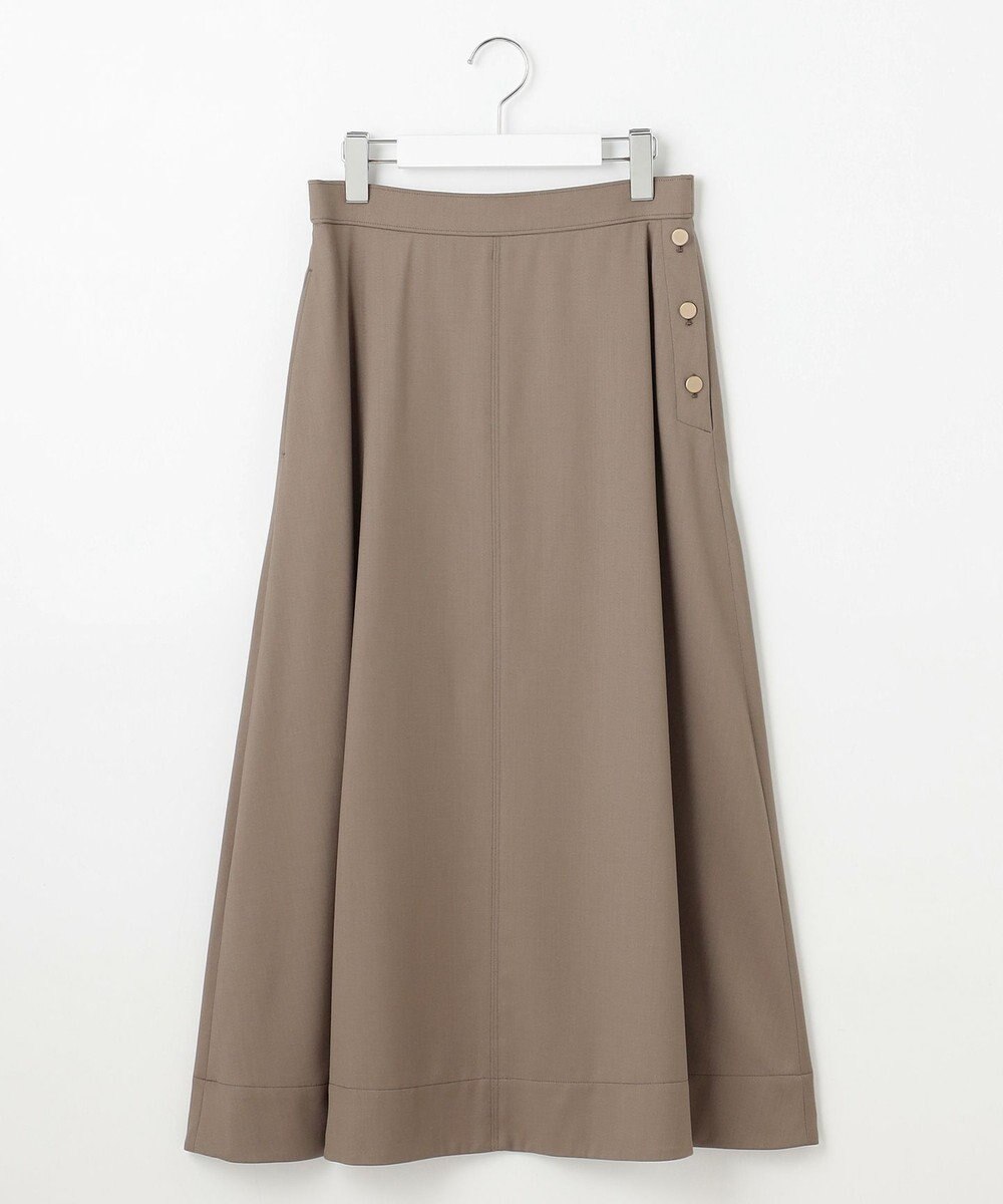 自由区 【洗える】TWラチネストレッチフレア スカート 