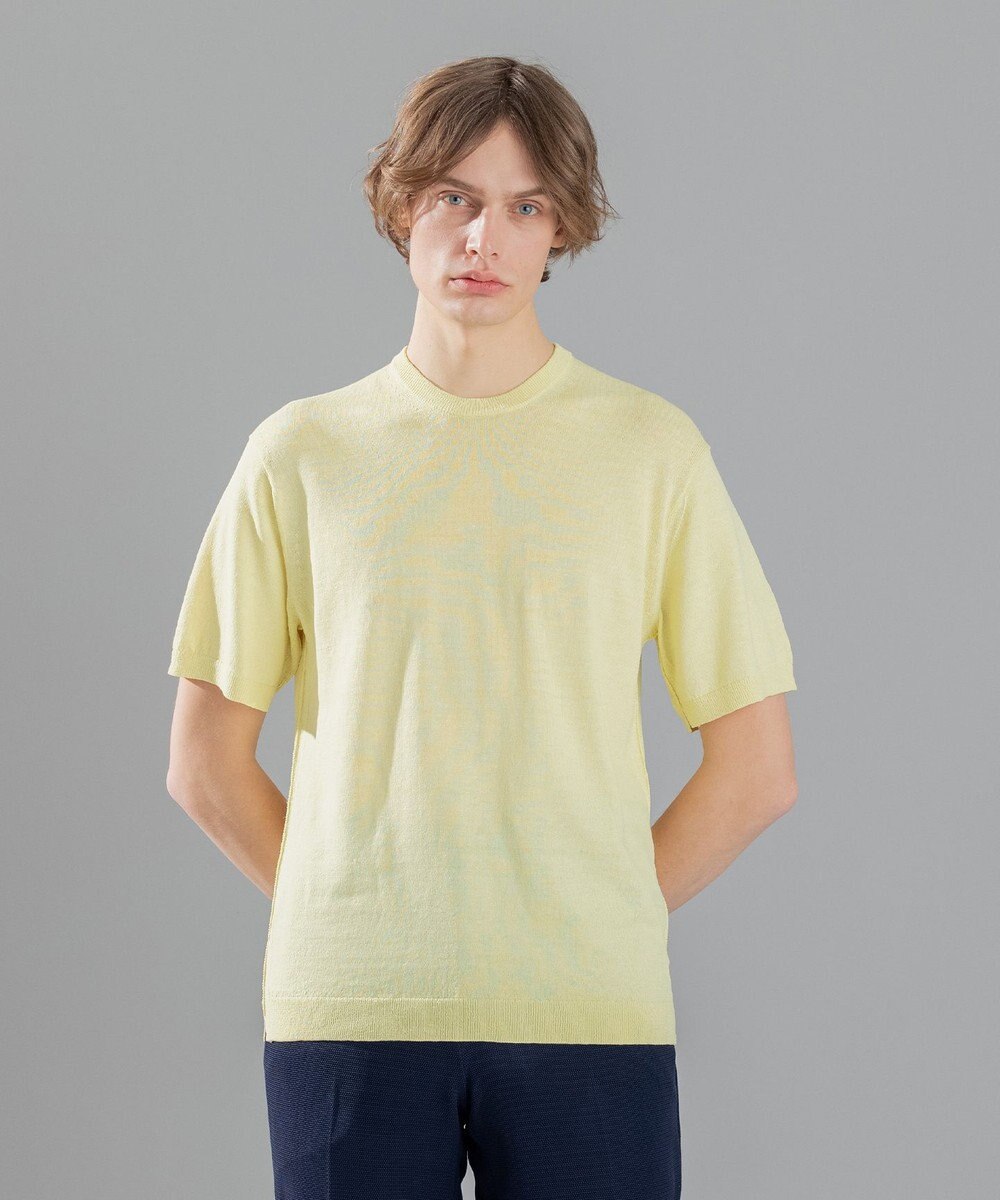 JOSEPH HOMME リネンナイロンプレーン　半袖クルーネックニット 