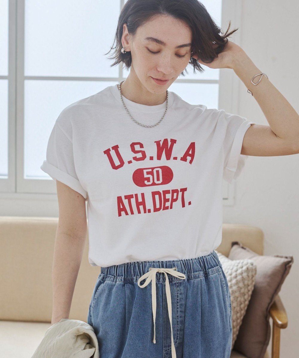 WEGO 【ANGIE VINTAGE】カレッジロゴプリントTee 