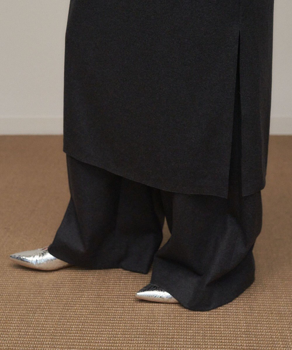 ATON MERINO COLLEGE JERSEY | Vネックドレス 