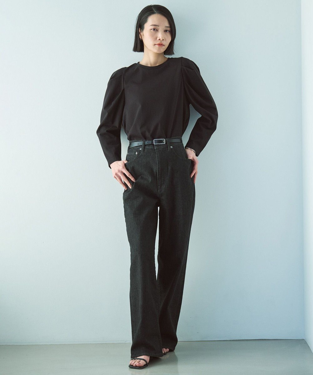 UNFILO 【UNFILO DENIM】撥水ストレッチ ワイドストレートデニム 